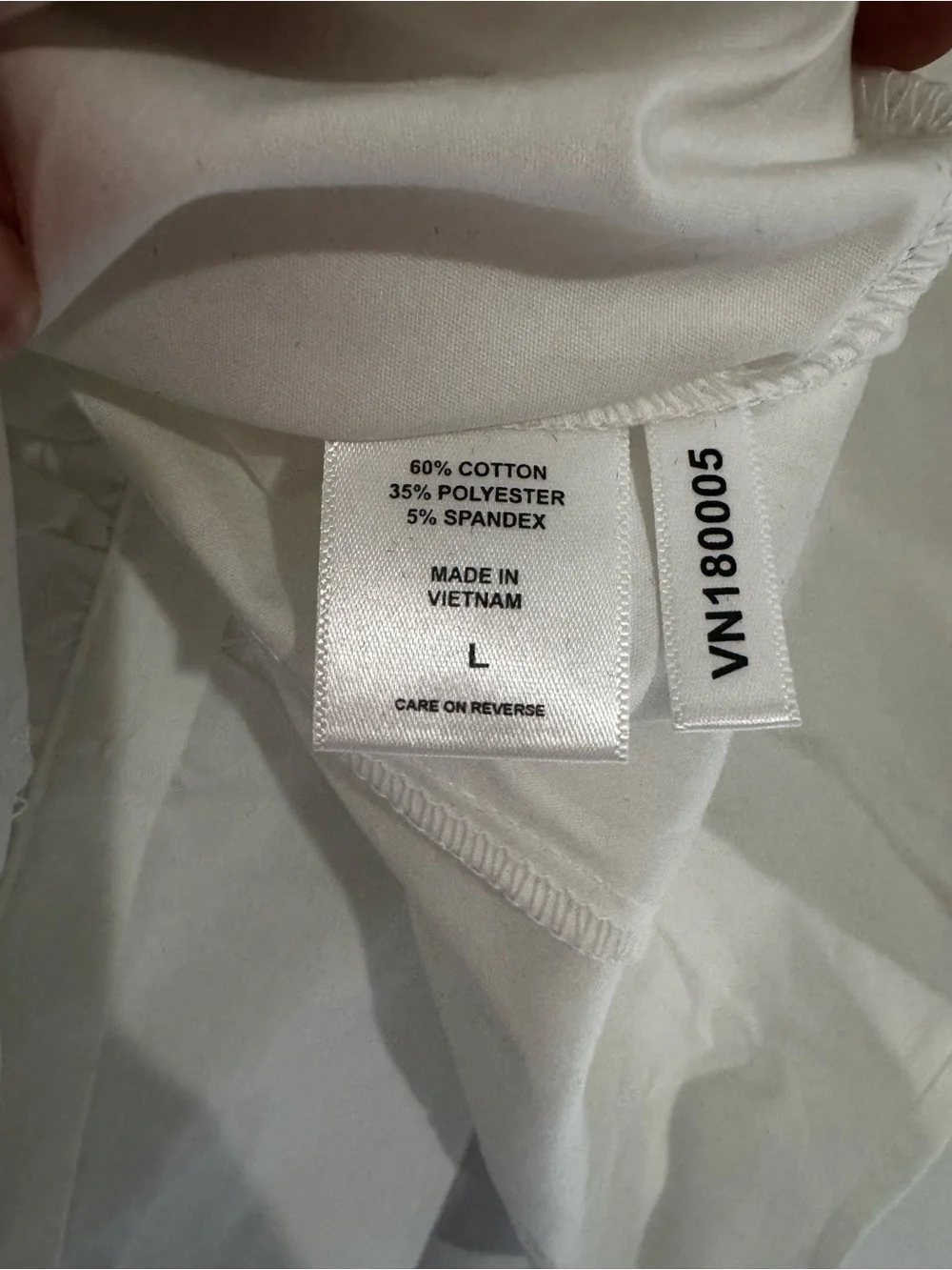 New York & Company White Ruched Front Button-Down Shirt